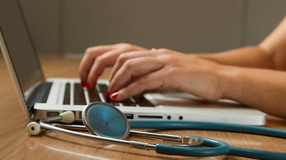 person working on laptop