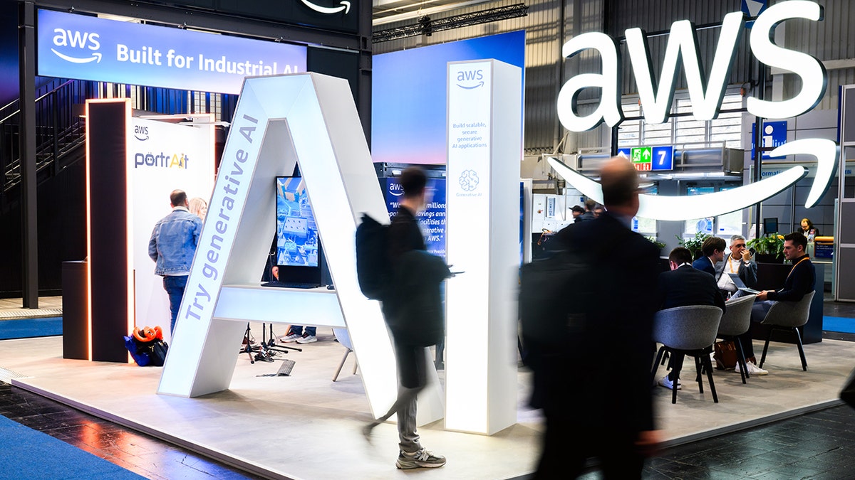 An AWS AI stand at a trade fair