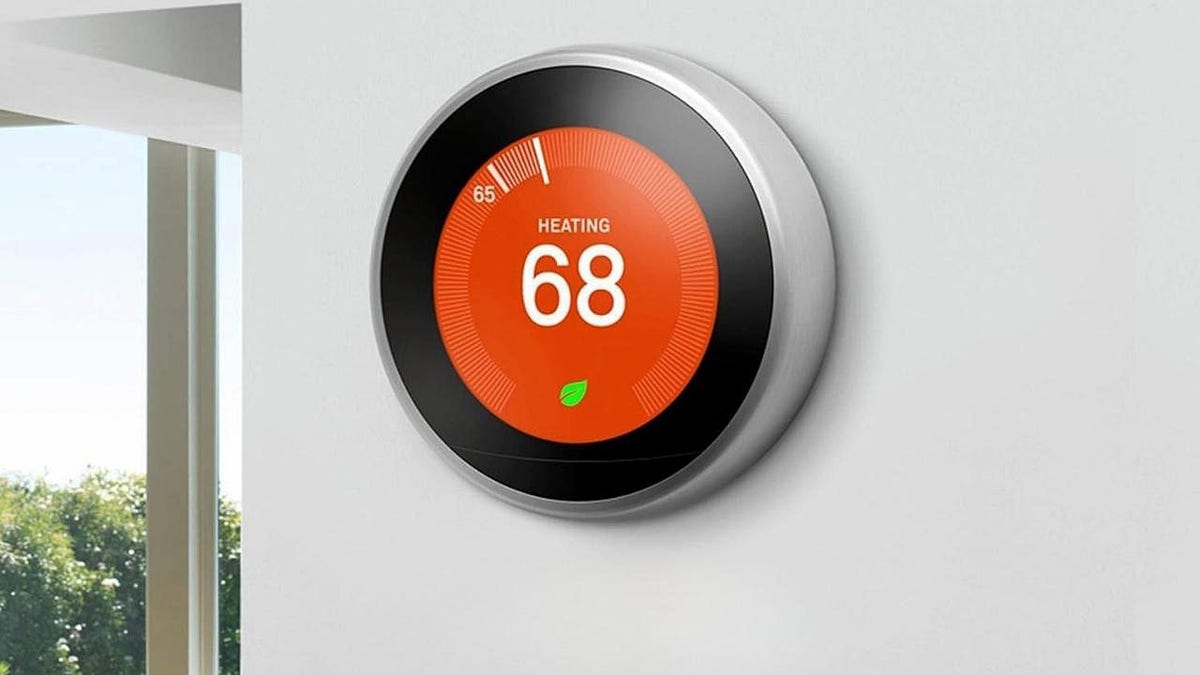 Google Nest thermostat at 68 degrees