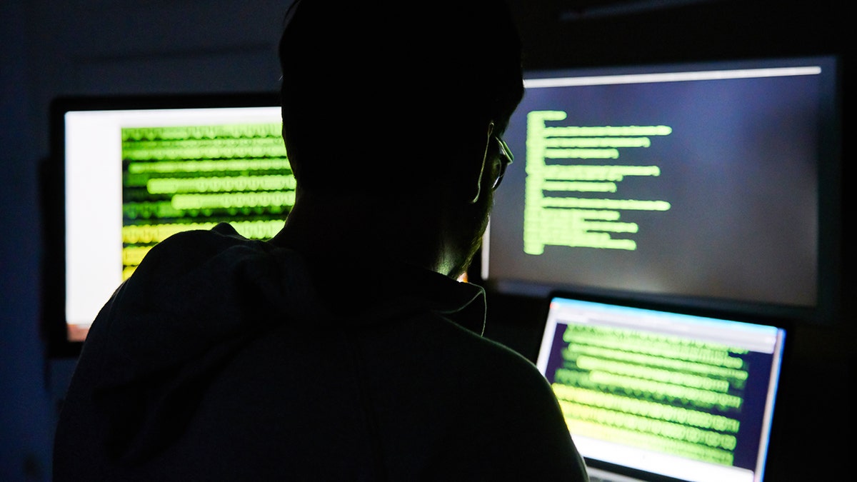 Hacker using a computer.