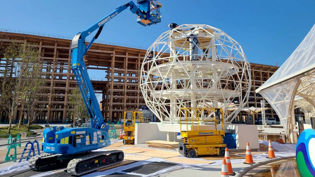 A food dome being built