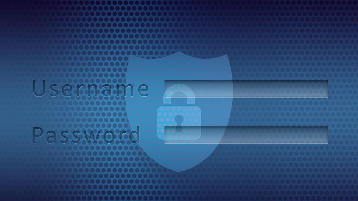 Illustration of password login on laptop