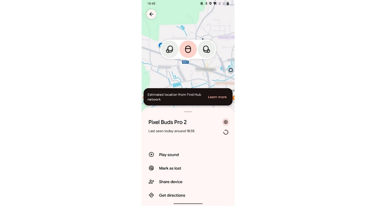 A screenshot of a location screen