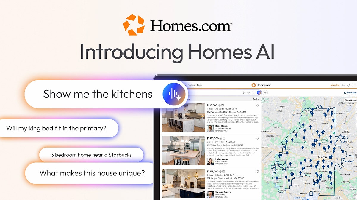 A Homes AI promotional screen