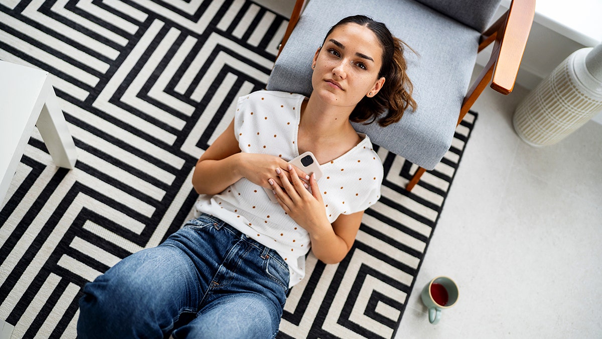 Young Woman Using Dating App