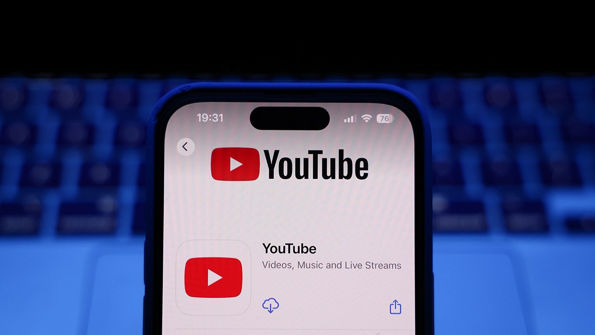 YouTube app download screen.